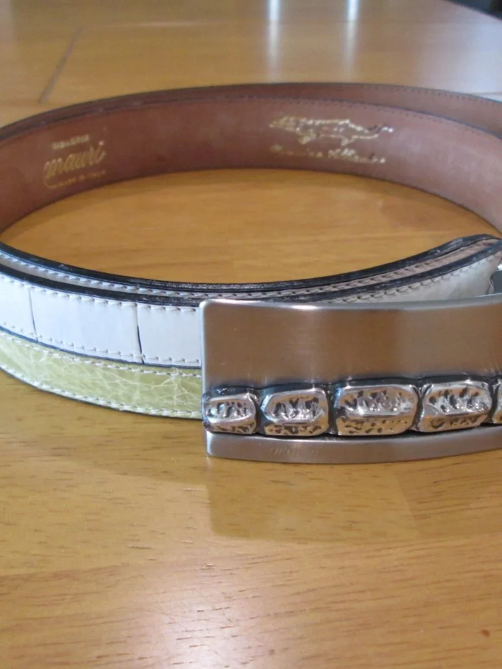 Mauri Handmade Genuine Alligator Belt – Made in Italy | Adjustable 41
